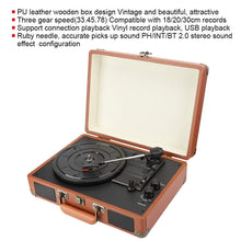 Afbeelding in Gallery-weergave laden, Platenspeler in vitale stijl, met bluetooth